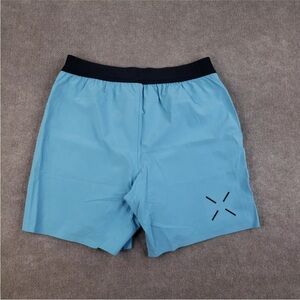 Ten Thousand Interval Shorts Mens  M Blue 7 inch Inseam Stretch Lined